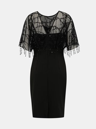 Čierne púzdrové šaty s flitrami Dorothy Perkins