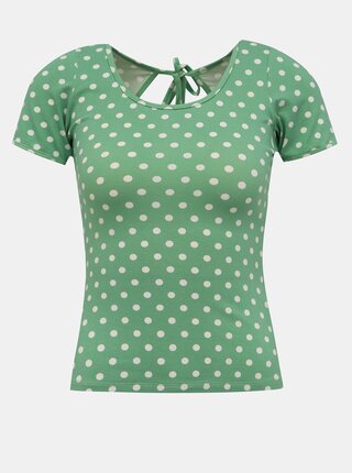 Zelené bodkované tričko Dolly & Dotty Gina