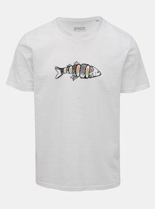 Biele pánske tričko s potlačou ZOOT Original Kapr sushi