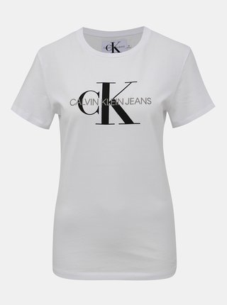 Biele dámske tričko s potlačou Calvin Klein Jeans