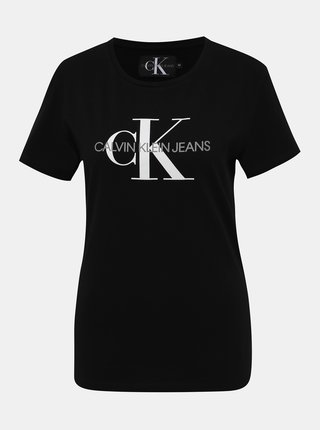 Čierne dámske tričko s potlačou Calvin Klein Jeans