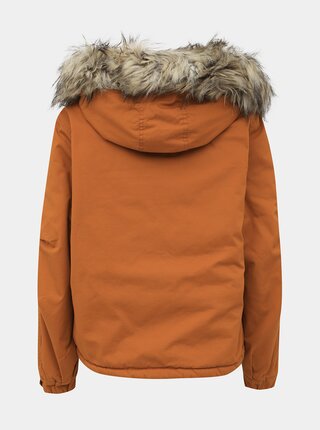 Oranžová zimná bunda ONLY Loreo