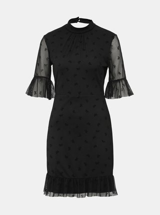 Čierne vzorované šaty Miss Selfridge