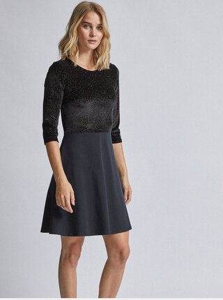 Černé sametové šaty Dorothy Perkins
