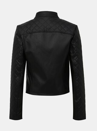 Čierna koženková bunda Jacqueline de Yong Kia