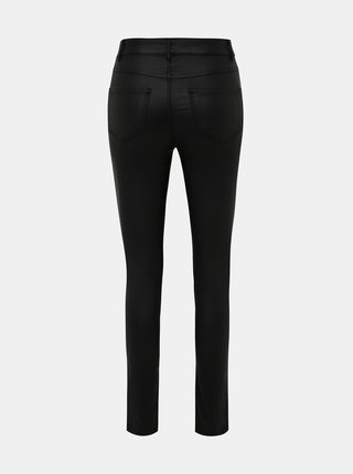 Čierne super slim fit nohavice s povrchovou úpravou VILA Commit
