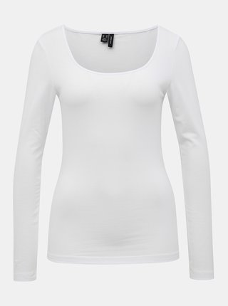 Bílé basic tričko VERO MODA Maxi My