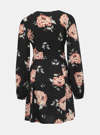 Čierne kvetované šaty Miss Selfridge
