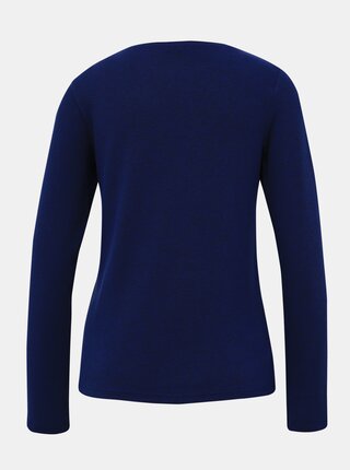 Tmavomodrý sveter s ozdobnými detailmi M&Co