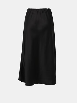 Čierna saténová midi sukňa M&Co