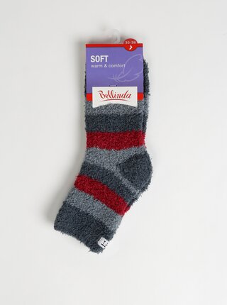 Šedé dámske pruhované ponožky Bellinda Soft