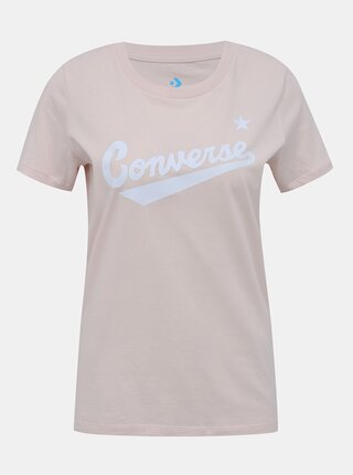 Svetloružové dámske tričko Converse