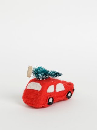 Červená vianočná dekorácia Sass & Belle Car