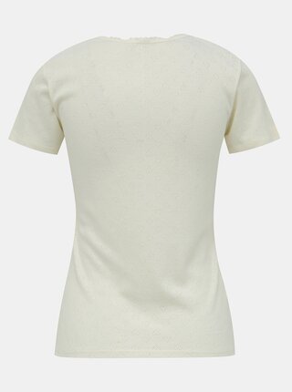 Krémové vzorované termo tričko M&Co