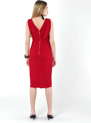 Červené púzdrové šaty Closet