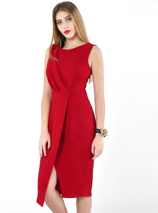 Červené púzdrové šaty Closet