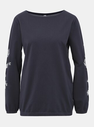 Tmavomodré vzorované tričko Pompea Maglia