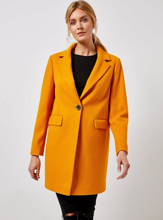 Horčicový kabát Dorothy Perkins