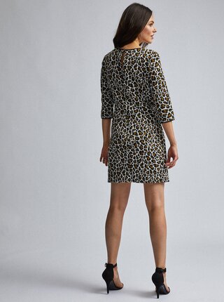 Čierno-biele šaty s leopardím vzorom Dorothy Perkins