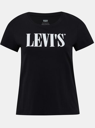 Čierne dámske tričko s potlačou Levi's