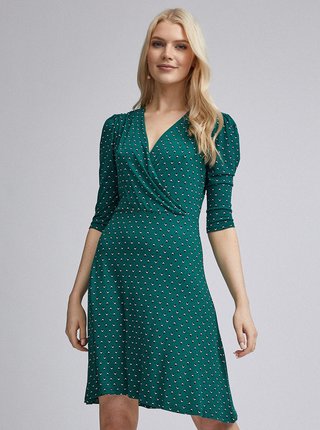 Zelené vzorované šaty Dorothy Perkins