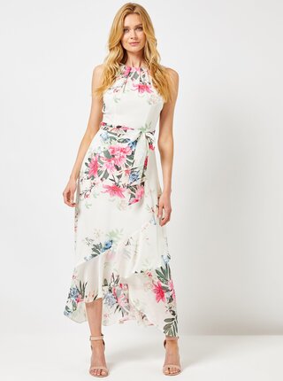 Biele kvetované maxi šaty Dorothy Perkins
