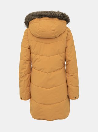 Horčicový zimný vodeodolný kabát Roxy Ellie