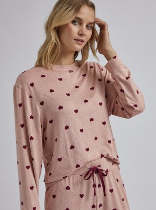 Rúžové vzorované dvojdielne pyžamo Dorothy Perkins