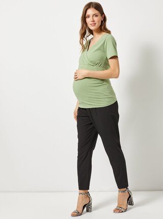 Zelené tehotenské tričko na dojčenie Dorothy Perkins Maternity