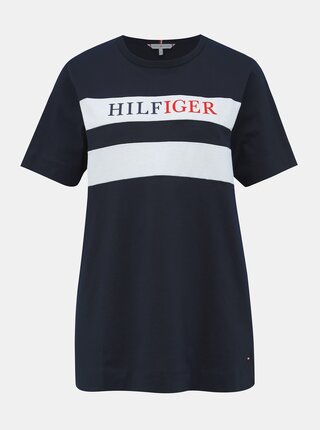 Tmavomodré dámske tričko Tommy Hilfiger