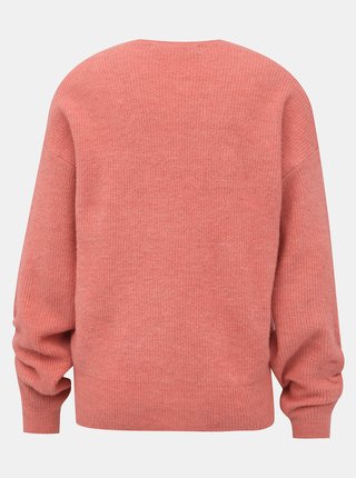 Rúžový basic sveter VERO MODA Gata