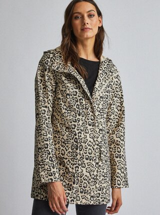 Béžová vodeodolná bunda s leopardím vzorom Dorothy Perkins