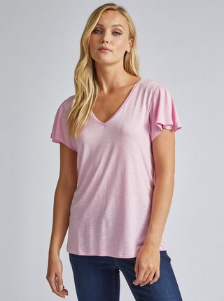 Rúžové basic tričko Dorothy Perkins Tall