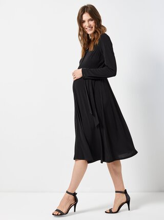 Čierne tehotenské košeľové šaty Dorothy Perkins Maternity