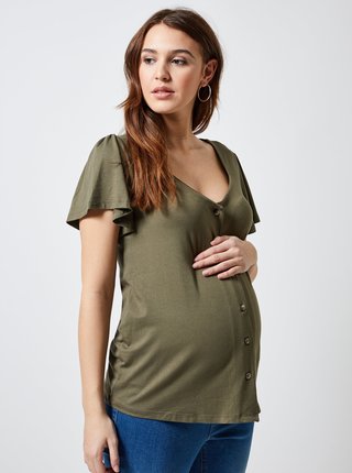 Kaki tehotenské tričko Dorothy Perkins Maternity