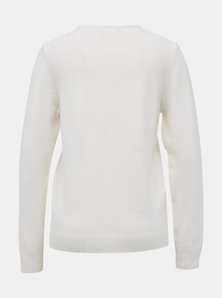 Biely basic sveter VILA Ril