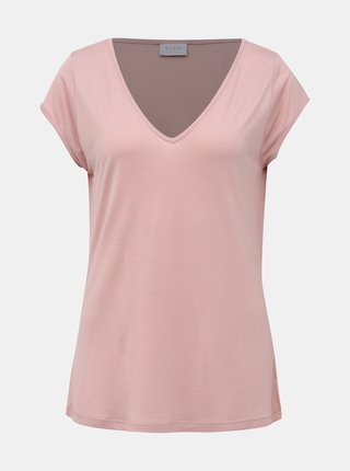 Ružové basic tričko VILA Coop