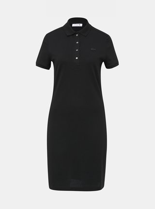 Čierne basic šaty Lacoste