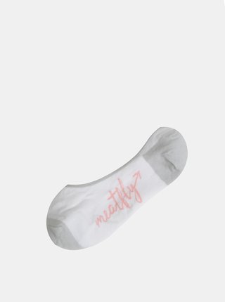 Sada troch párov dámskych nízkych vzorovaných ponožiek v bielej a šedej farbe Meatfly