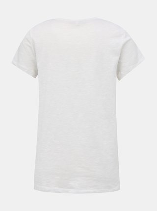 Biele dámske pruhované tričko Tom Tailor Denim