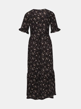 Čierne vzorované maxi šaty Miss Selfridge