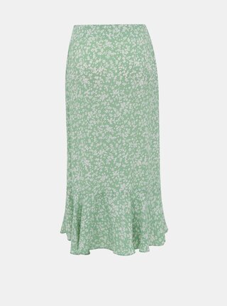Svetlozelená kvetovaná sukňa Miss Selfridge