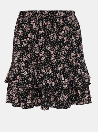 Čierna kvetovaná sukňa Miss Selfridge