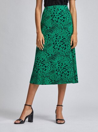 Zelená vzorovaná midi sukňa Dorothy Perkins