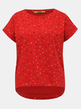 Červené dámske vzorované tričko ZOOT Baseline Runa