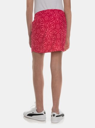 Tmavoružová dievčenská vzorovaná sukňa SAM 73