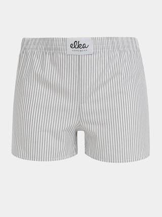 Bielo-šedé dámske pruhované trenýrky El.Ka Underwear
