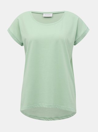 Svetlozelené basic tričko VILA Deramers