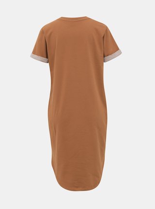 Hnedé mikinové basic šaty Jacqueline de Yong Ivy