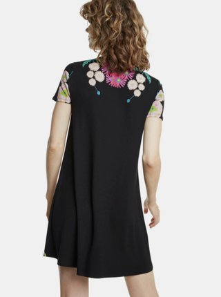 Čierne kvetované šaty Desigual